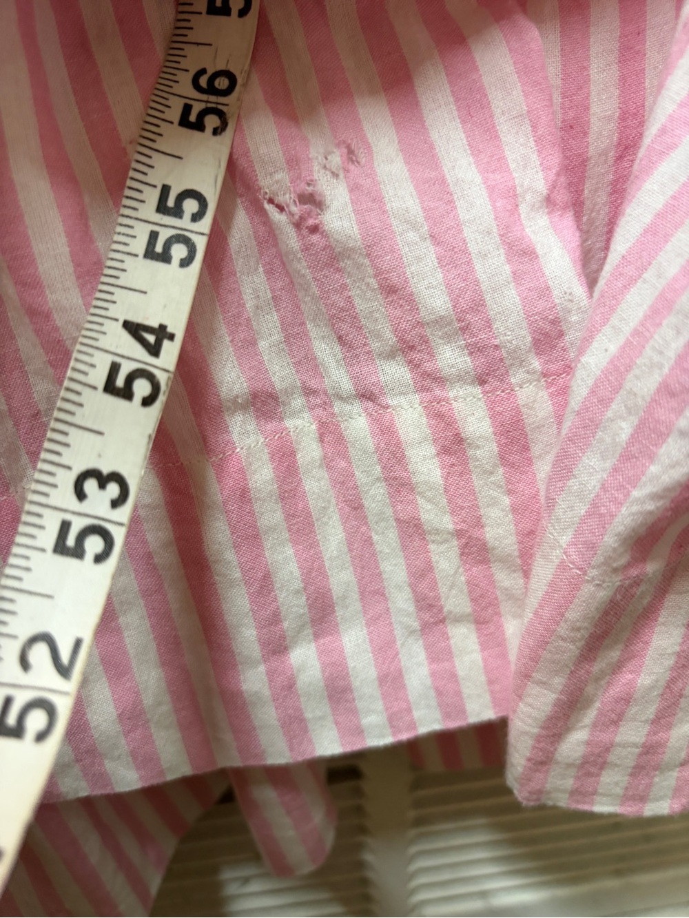 Tessora 100% Cotton Pink White Striped Preppy Cut Out Halter Maxi Dress Small - Picture 9 of 16